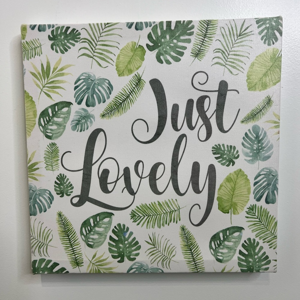 Plants wall canvas quote